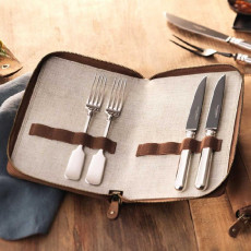 Robbe & Berking Alt-Spaten 925 Sterling Silber Grill set Frozen Black 4 pieces